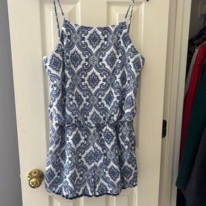 Blue Paisley Romper